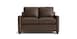 Leather Thin Track Arm Loveseat