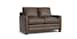 Leather Thin Track Arm Loveseat