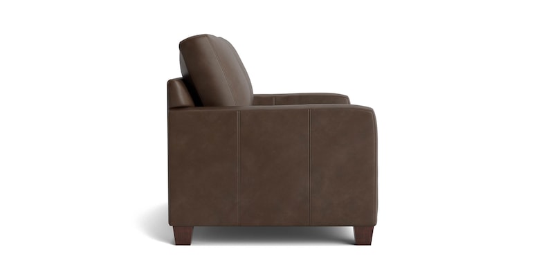 Leather Thin Track Arm Loveseat image number 3
