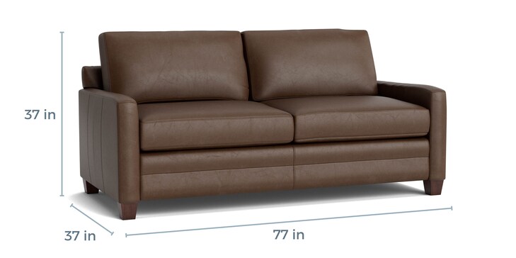 Carolina Leather Thin Track Arm Sofa image number 3