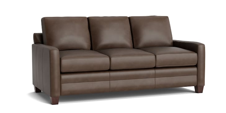 Carolina Leather Thin Track Arm Sofa image number 2