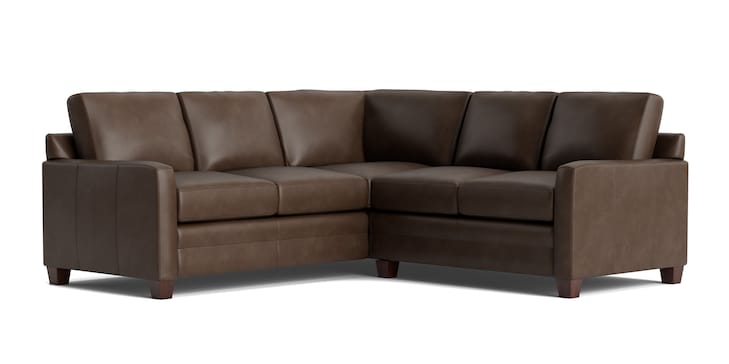 Leather Thin Track Arm L Sectional image number 0