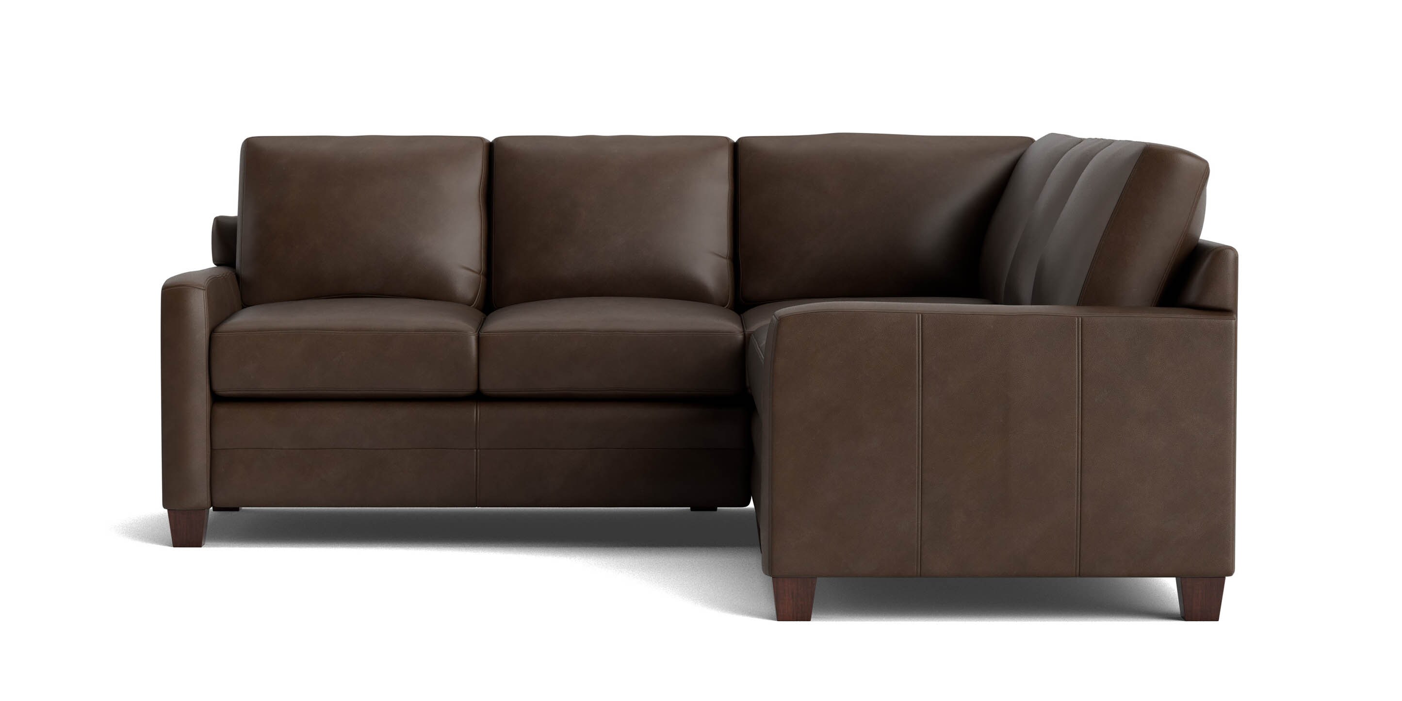Carolina Leather Panel Arm L-Shaped Sectional - Thumbnail 3