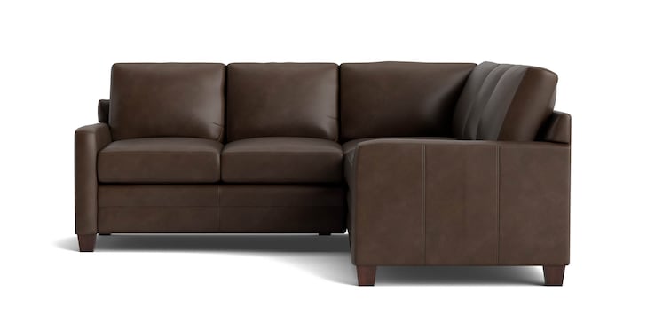 Leather Thin Track Arm L Sectional image number 2