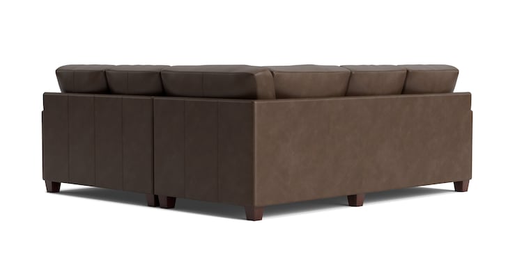Leather Thin Track Arm L Sectional image number 3