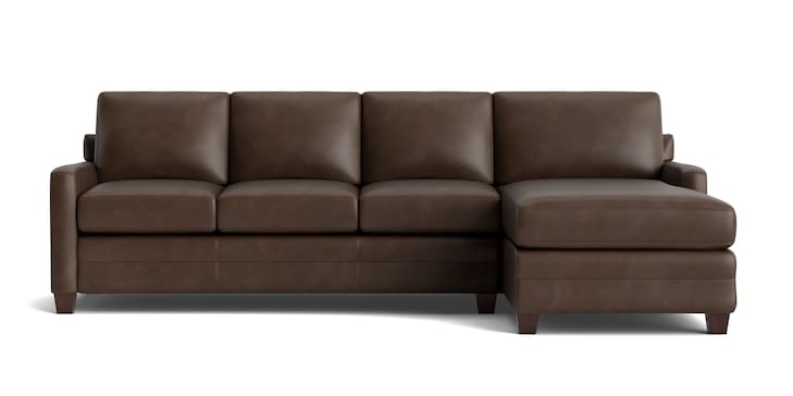 Leather Thin Track R Chaise Sectional image number 0
