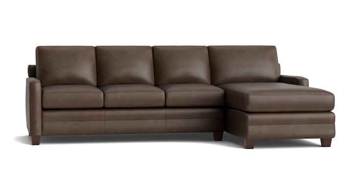 Leather Thin Track R Chaise Sectional image number 4