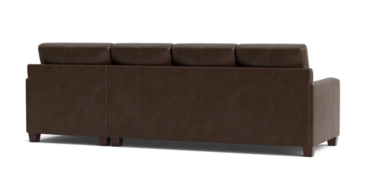 Leather Thin Track R Chaise Sectional image number 5