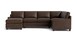 Leather Thin Track Arm U Sectional