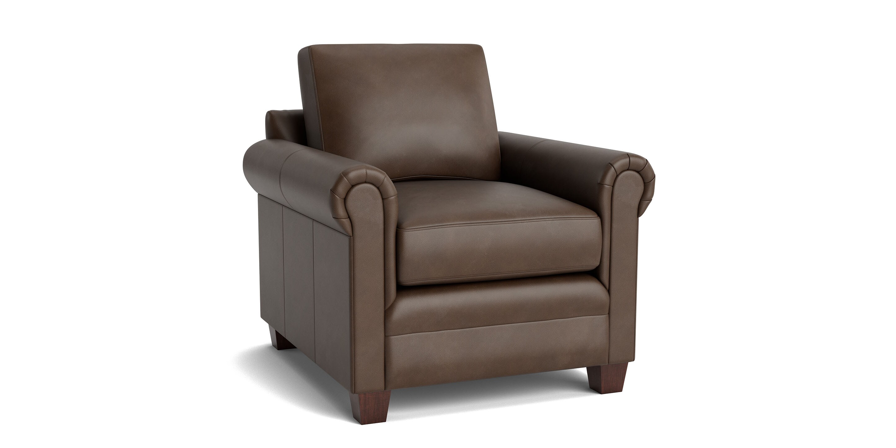 Carolina Leather Panel Arm Chair - Thumbnail 2