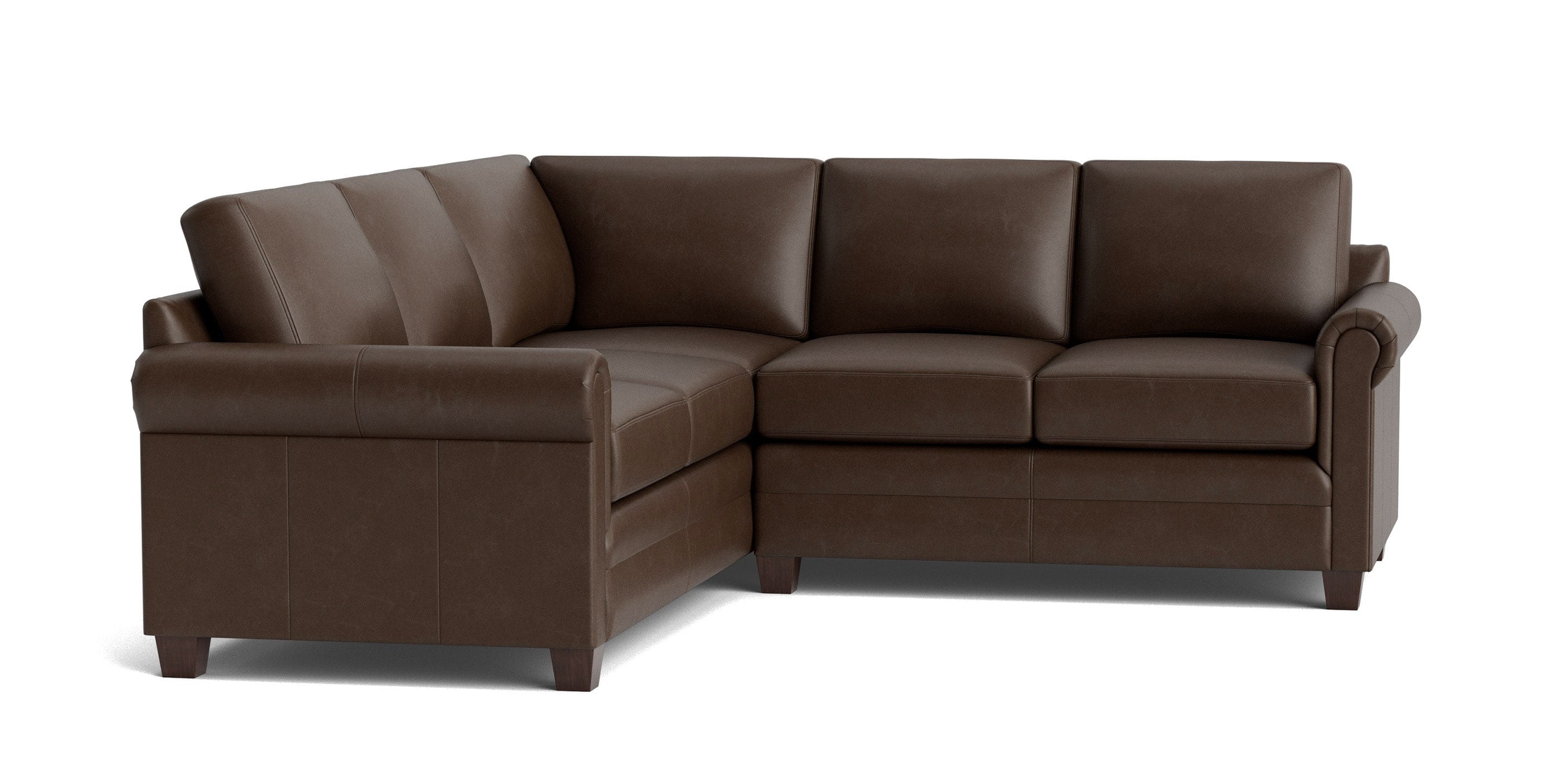 Carolina Leather Panel Arm L-Shaped Sectional - Thumbnail 5