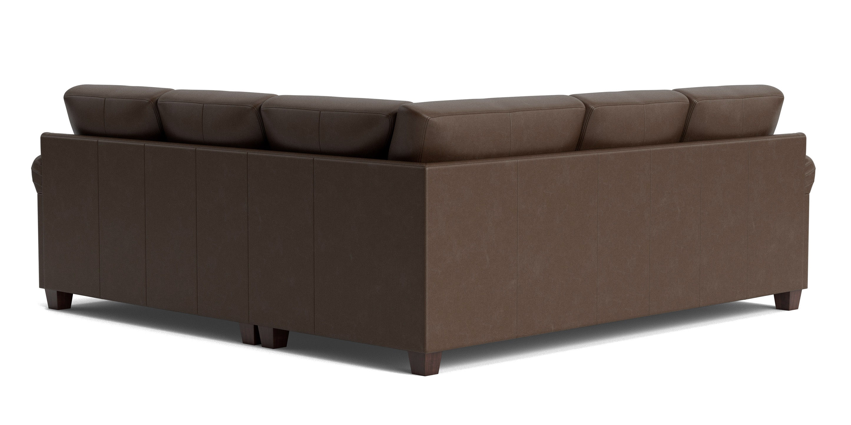 Carolina Leather Panel Arm L-Shaped Sectional - Thumbnail 4