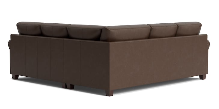 Leather Panel Arm L-Shaped Sectional image number 3