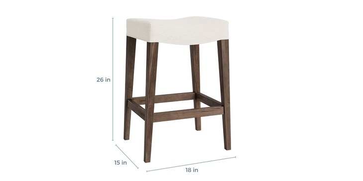 Maple Fabric Saddle Stool image number 3