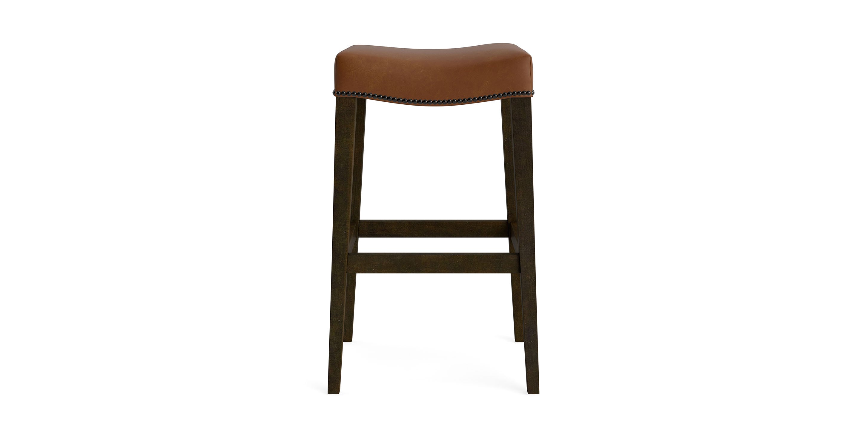 Vail Leather Saddle Bar Stool