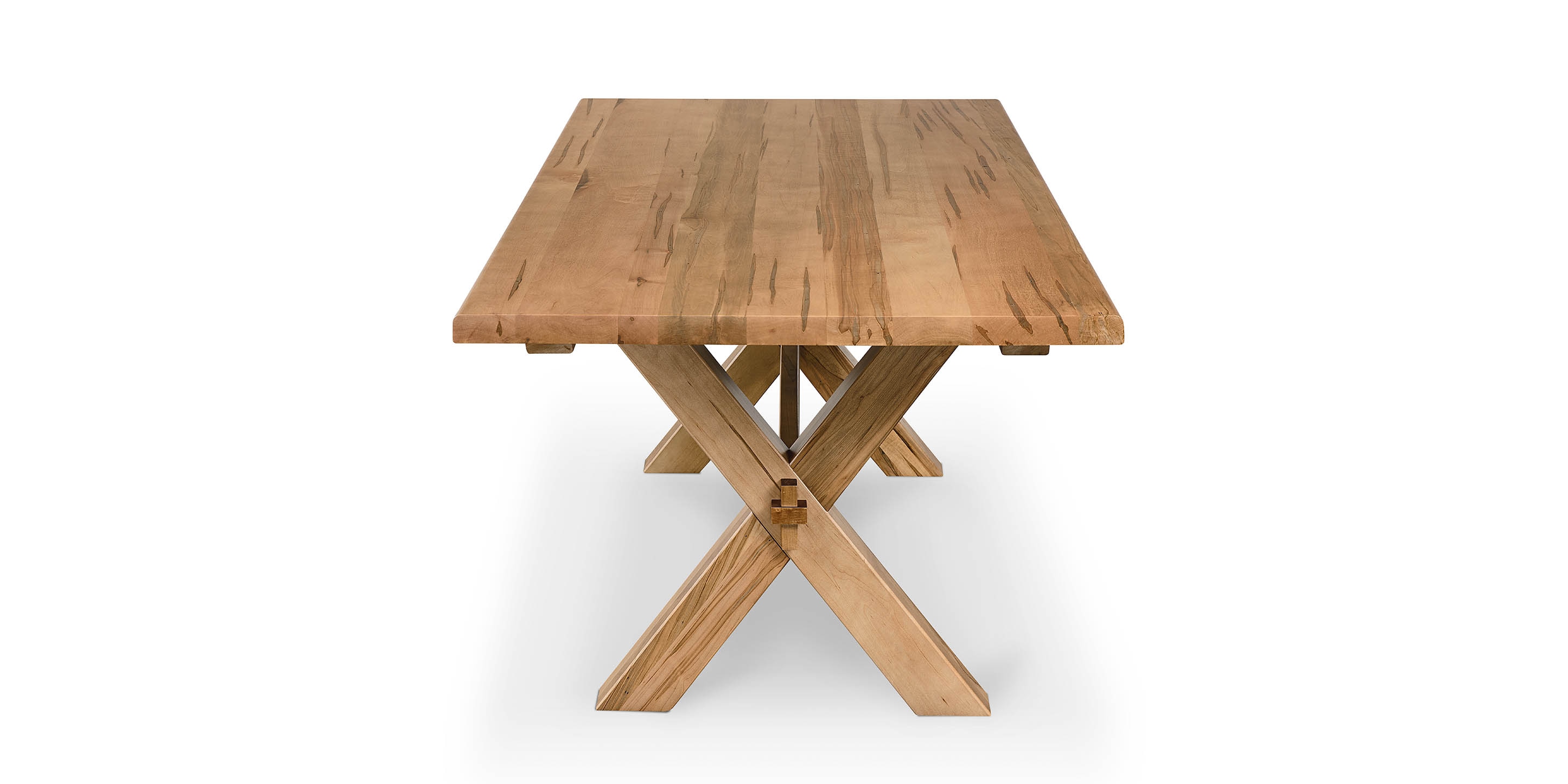 Bench Made Crossbuck Live Edge Rectangle Dining Table - Thumbnail 5