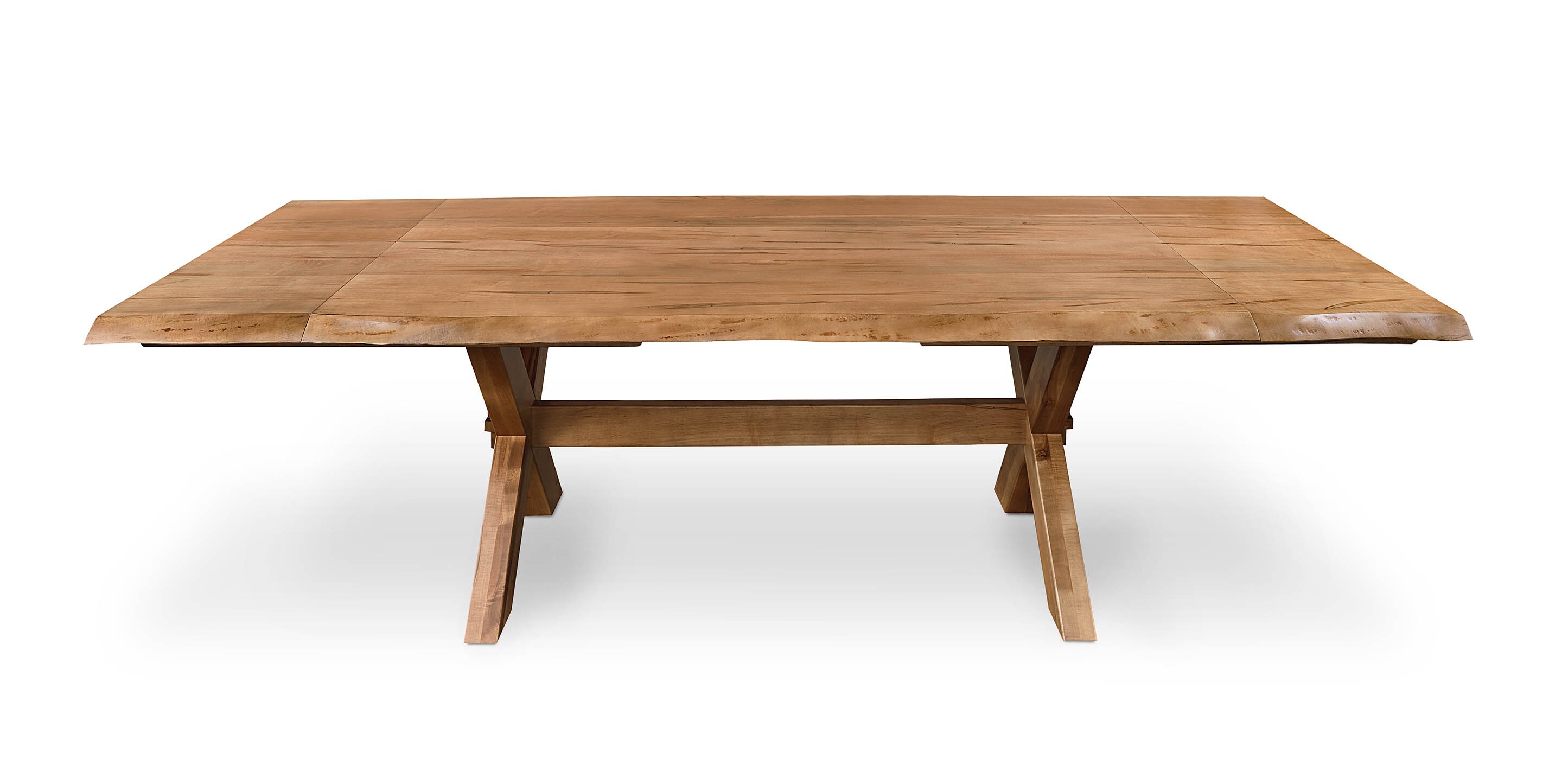 Bench Made Crossbuck Live Edge Rectangle Dining Table - Thumbnail 2