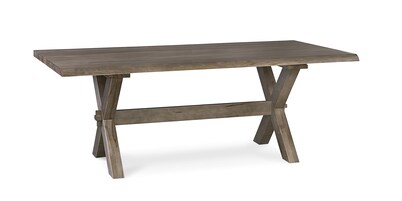 Crossbuck Live Edge Rectangle Dining Table