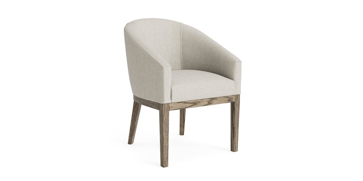 Oak Barrel Back Slope Arm Chr image number 0