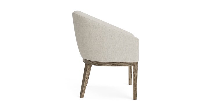 Oak Barrel Back Slope Arm Chr image number 2