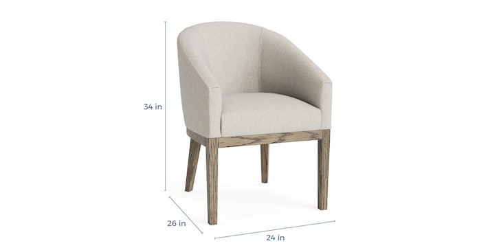 Oak Barrel Back Slope Arm Chr image number 4