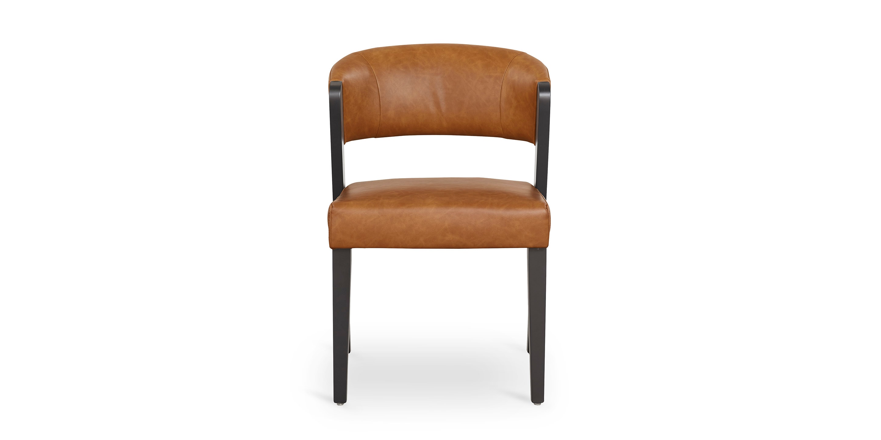 Asher Upholstered Faux Leather Dining Chair - Thumbnail 2