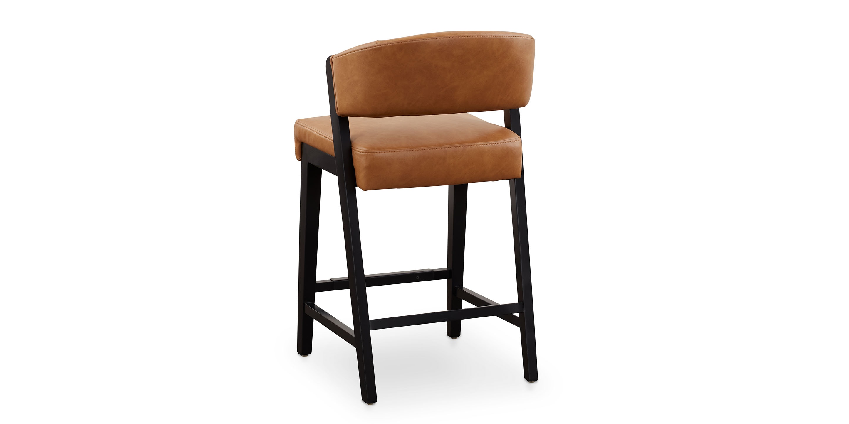 Asher Upholstered Faux Leather Counter Stool - Thumbnail 4