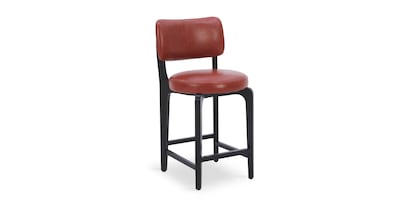 Elena Upholstered Faux Leather Counter Stool