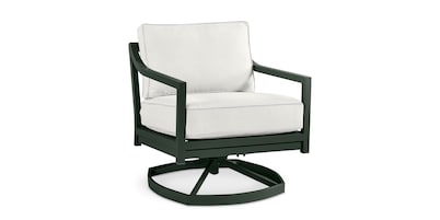 Susanna Outdoor Slope Arm Swivel Rocker with Welt