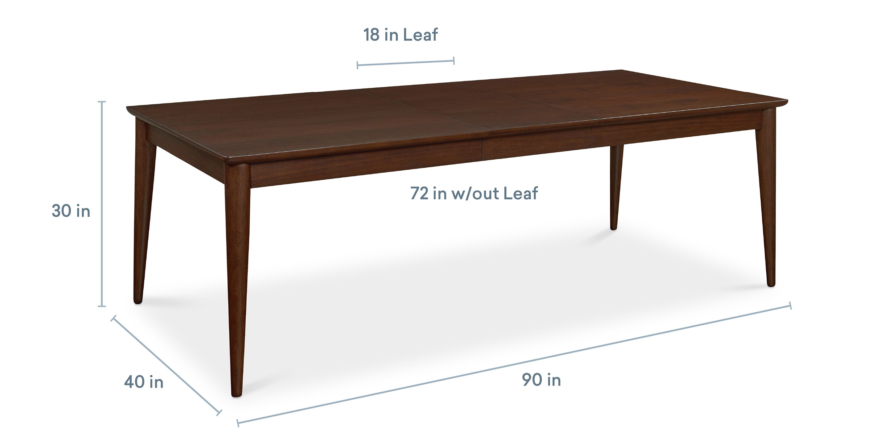 Copenhagen Rectangle Dining Table with Leaf - Thumbnail 2