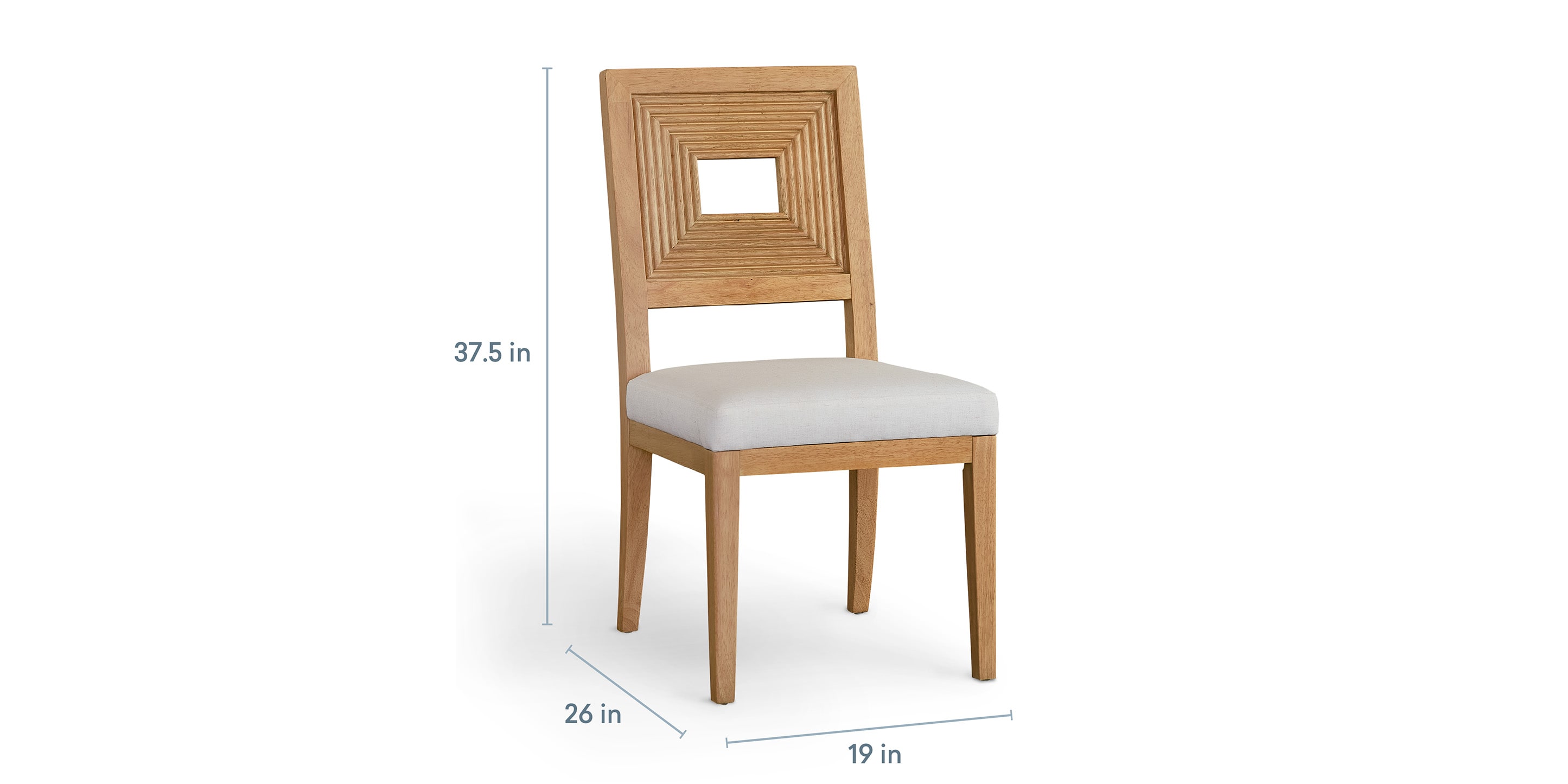 Newbury Open Back Side Chair with Upholstered Seat | Bassett Furniture