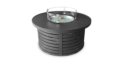 Contempo Round Fire Table with Wind Screen