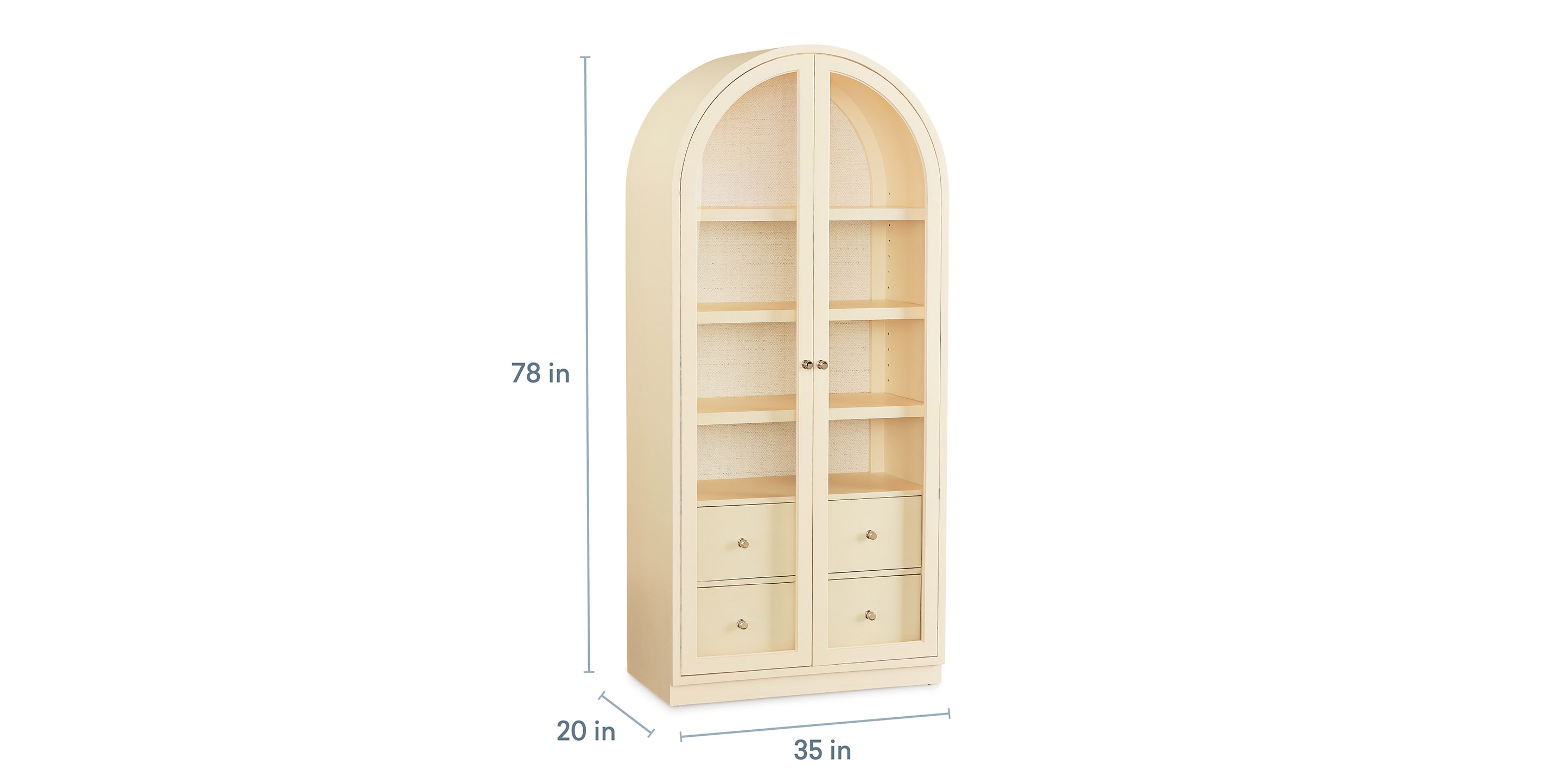 Bassett Furniture Newbury Arched Cabinet - Thumbnail 5