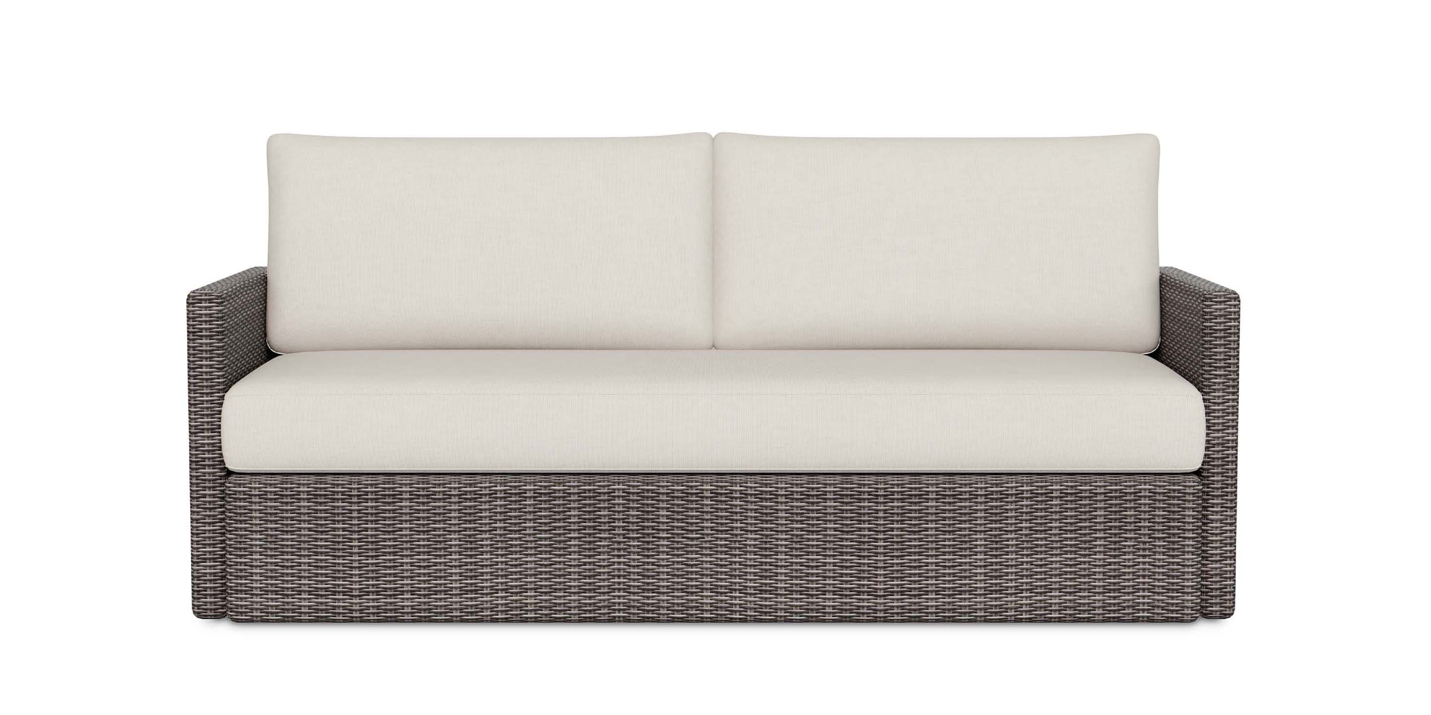 Ashford Outdoor Wicker Bench Sofa | Bassett Furniture