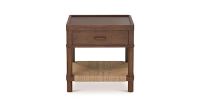 Montauk Woven End Table with Drawer