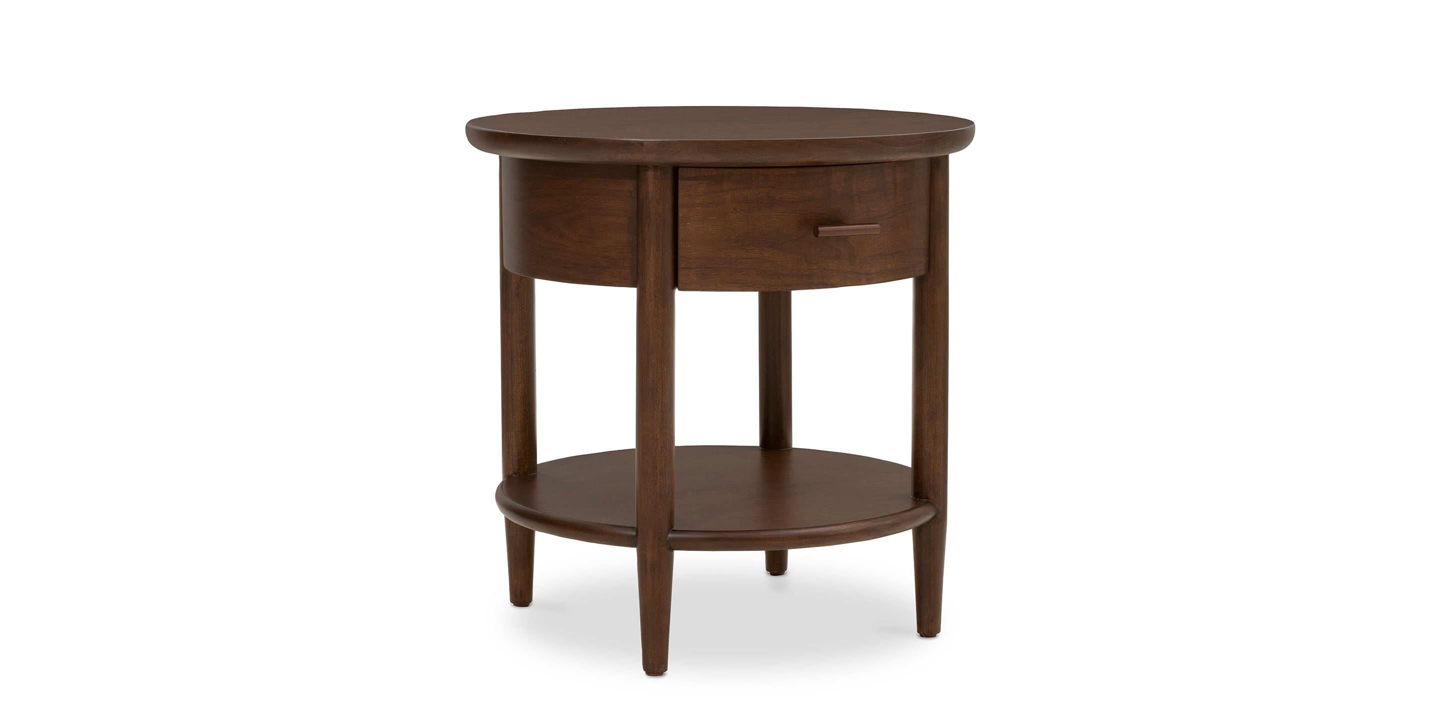 Copenhagen Round End Table with Drawer | Bassett Furniture