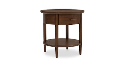 Copenhagen Round End Table with Drawer