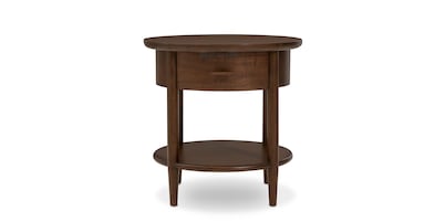 Copenhagen Round End Table with Drawer