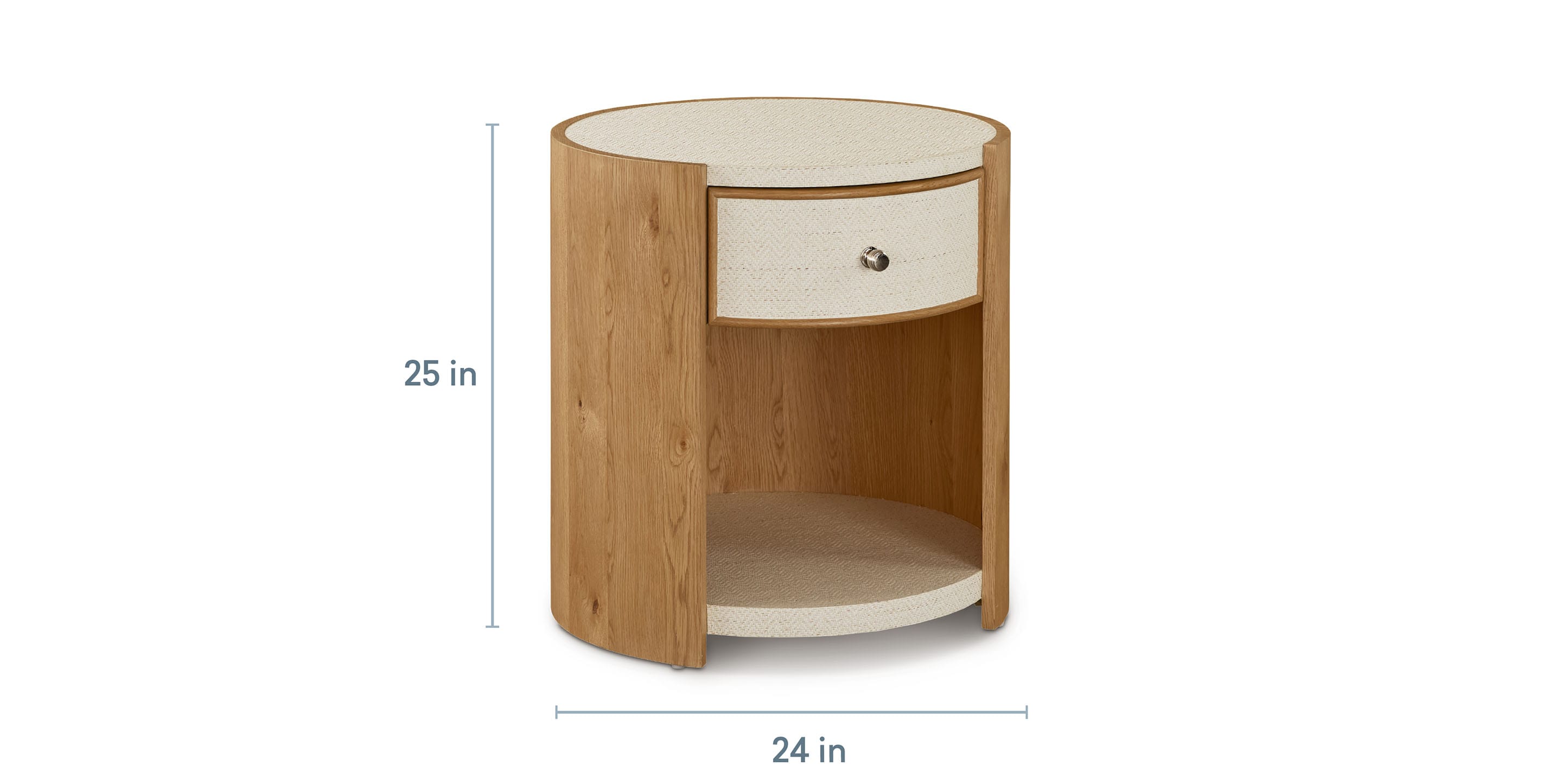 Newbury Round Open Front End Table - Thumbnail 4