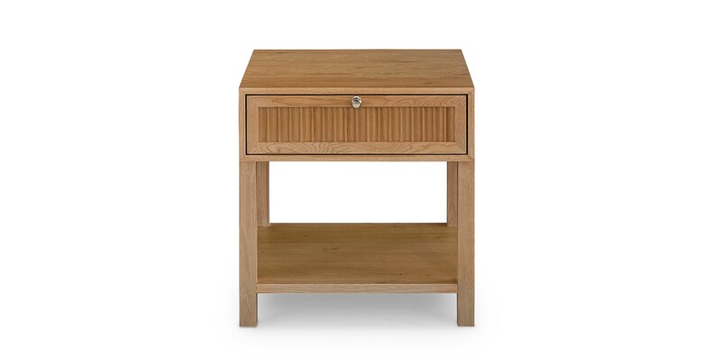 Ribbed Drawer End Table image number 1