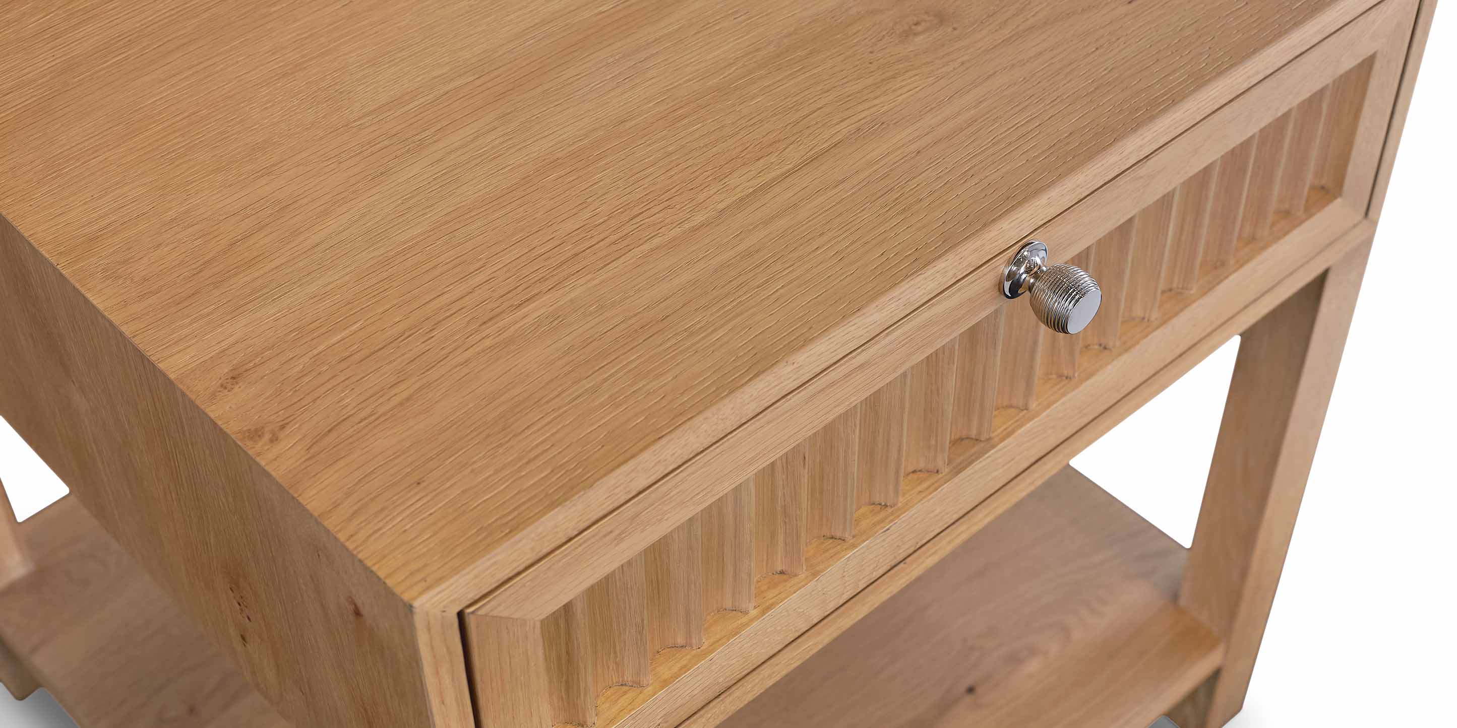 Newbury Ribbed Drawer End Table - Thumbnail 4