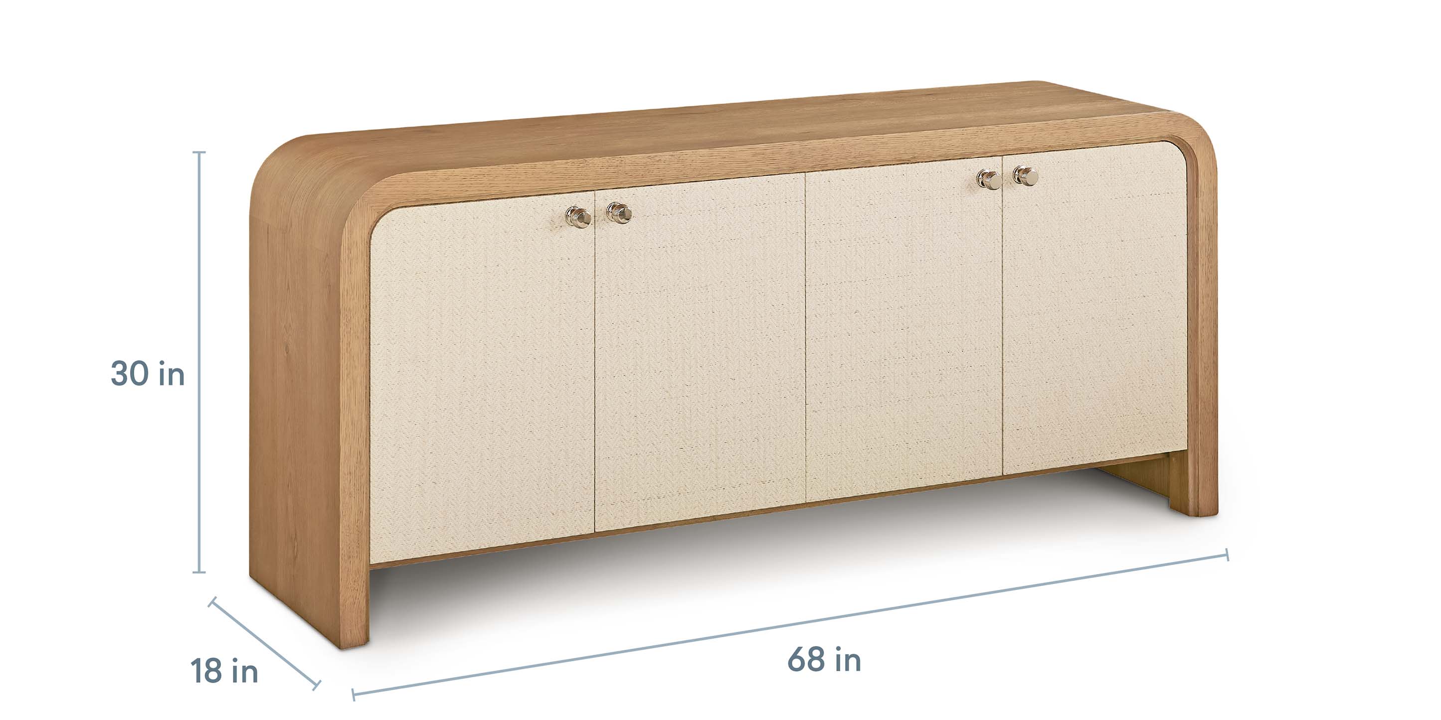 Newbury 4 Door Credenza - Thumbnail 5