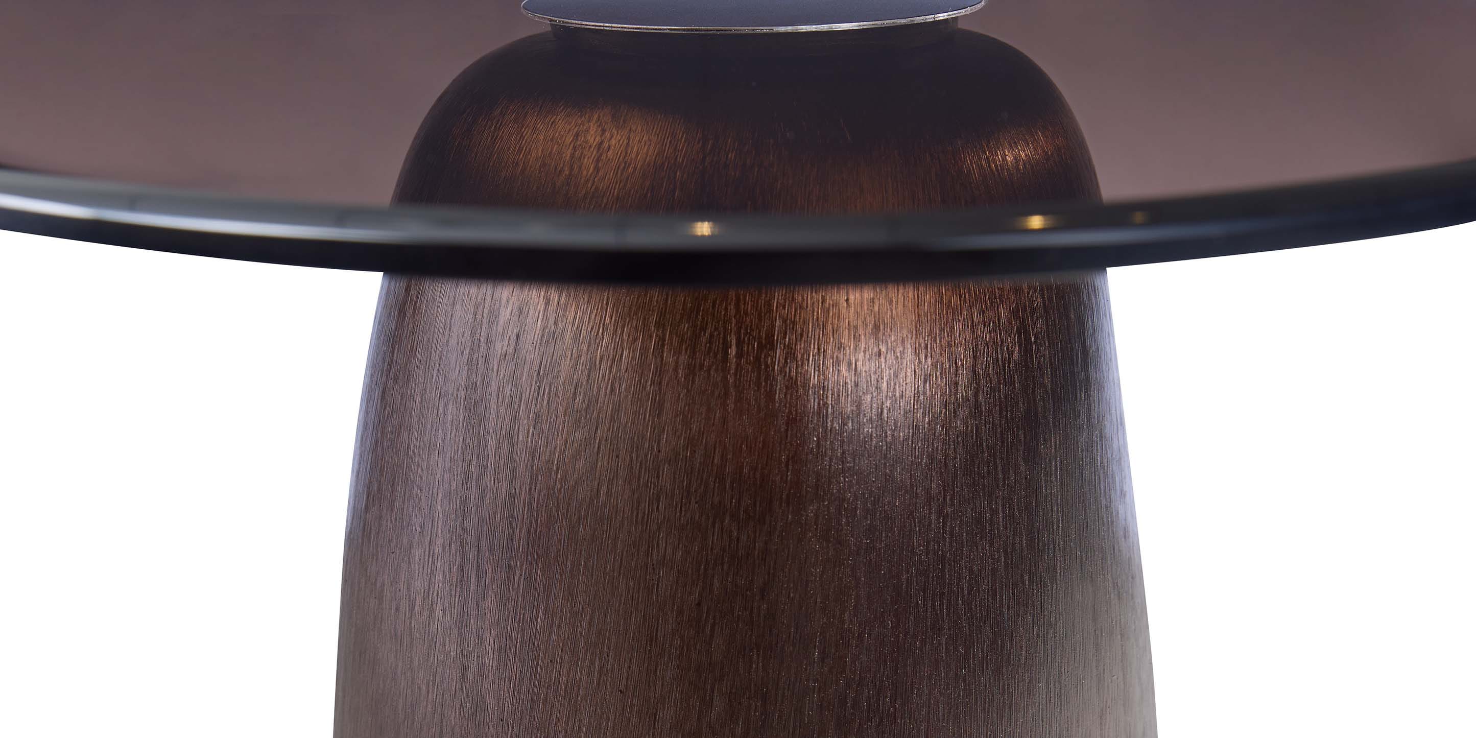 Pantheon Glass Top End Table - Thumbnail 3