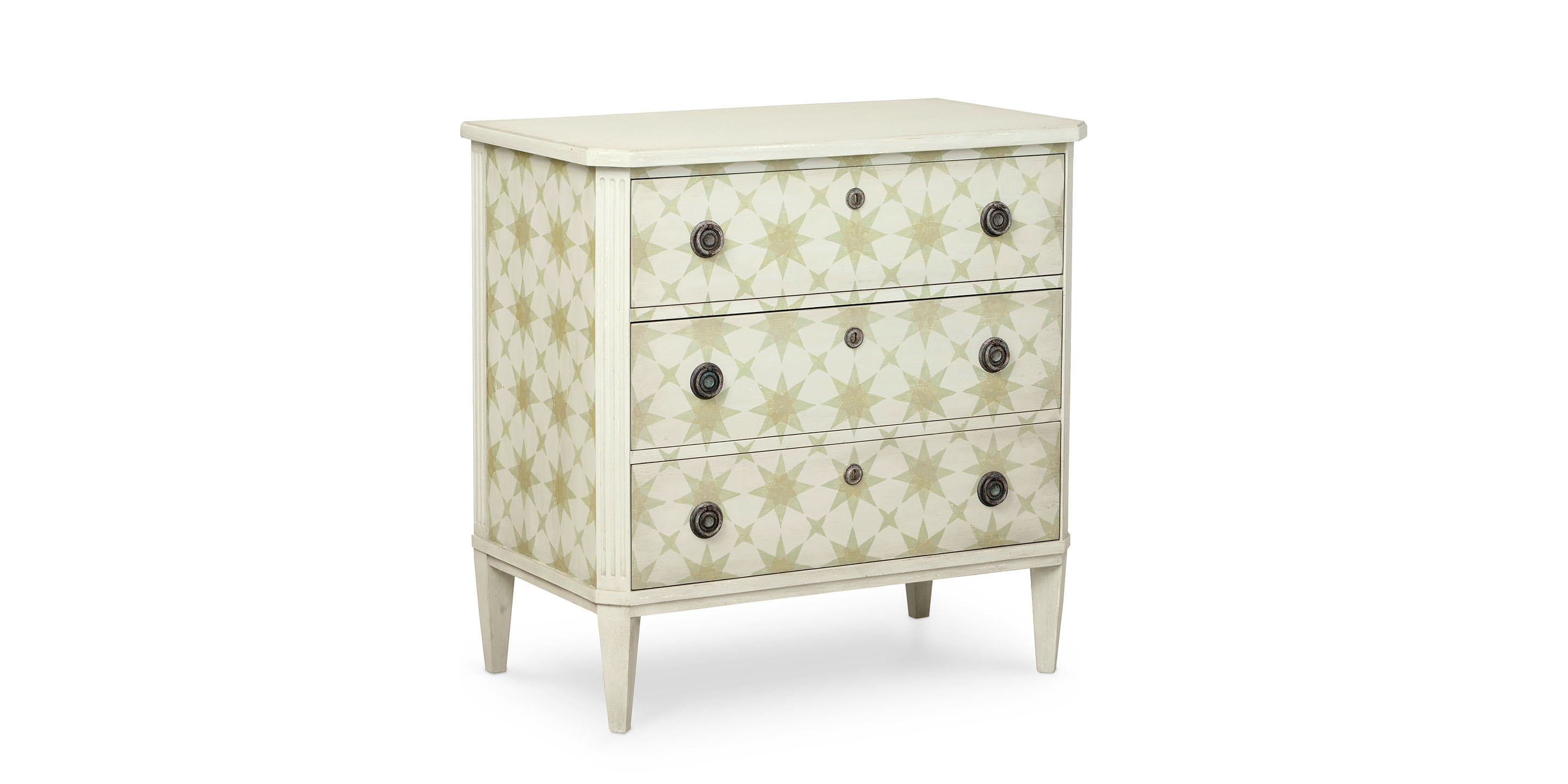 Caroline 3 Drawer Painted Accent Chest | Bassett Furniture