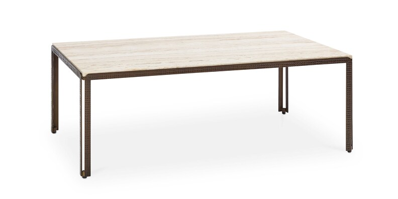 Arlen Rectangular Stone + Iron Cocktail Table image number 0