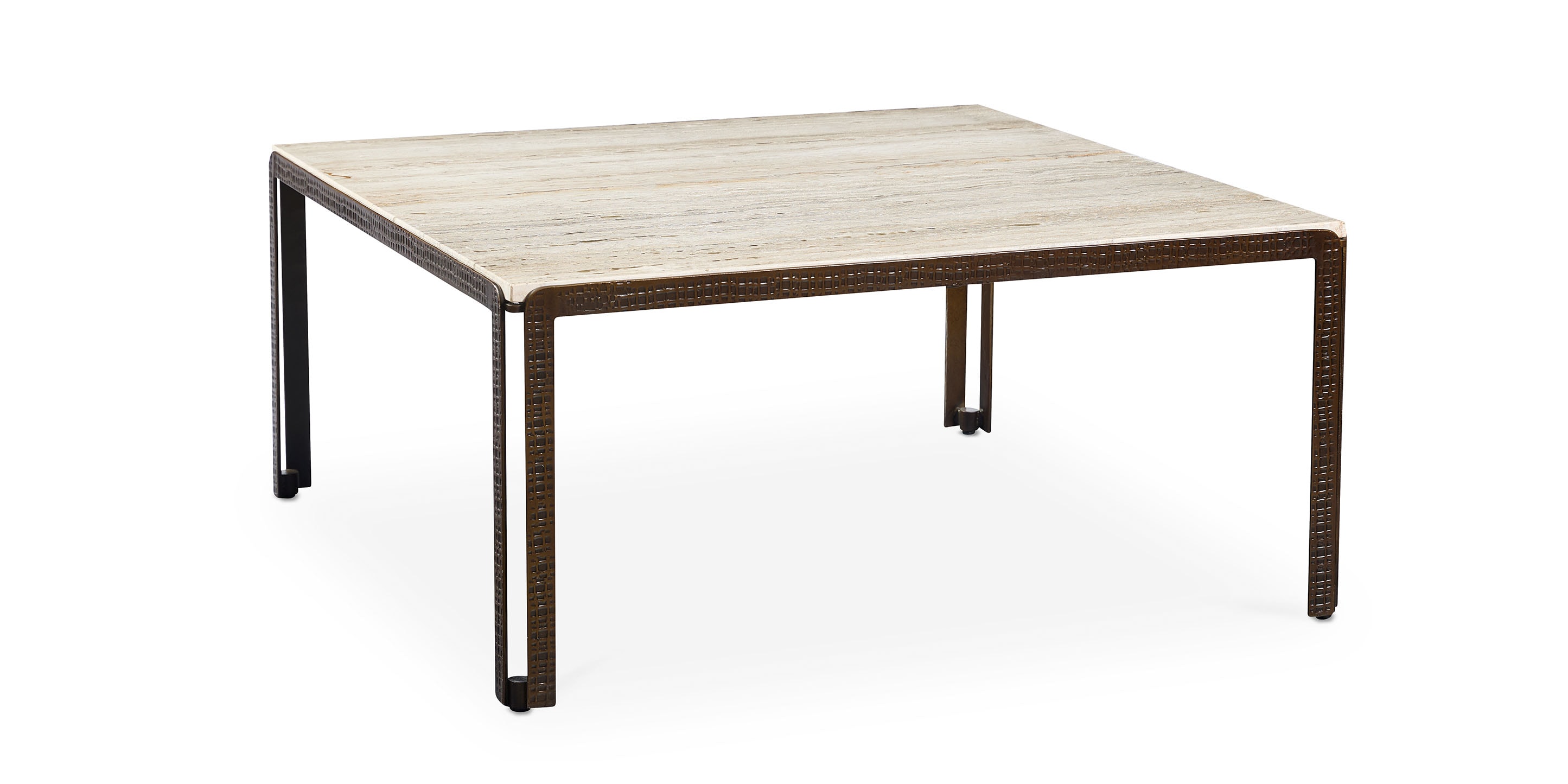 Arlen Square Stone + Iron Cocktail Table | Bassett Furniture
