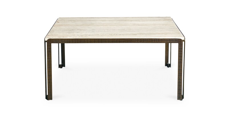 Arlen Square Stone + Iron Cocktail Table image number 1