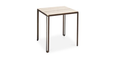 Arlen Stone + Iron End Table