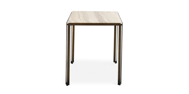 Arlen Stone + Iron End Table image number 2
