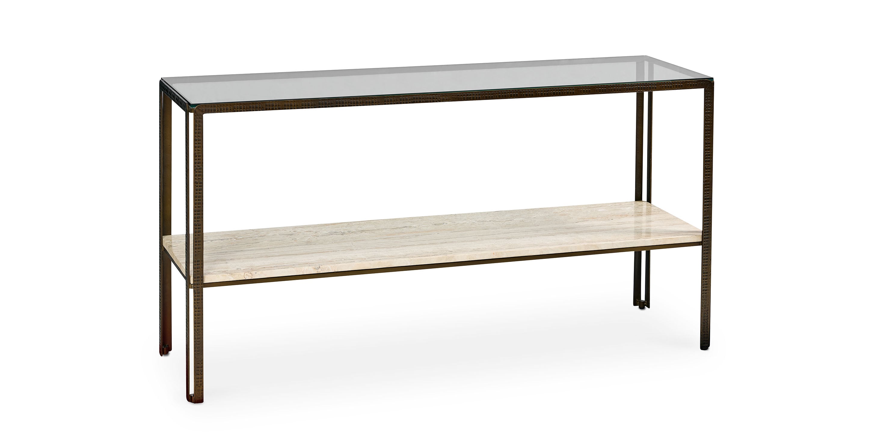Arlen Stone + Iron Console Table | Bassett Furniture